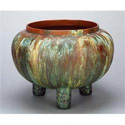 An Art pottery jardiniere, attributed to the Linthorpe factory and to a design by Christopher Dresse