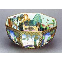 A Wedgwood 'Fairyland Lustre' octagonal bowl, designed by Daisy Makeig-Jones, decorated in colours a