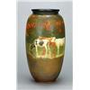 A Doulton Burslem 'Holbeinware' oviform vase, painted by W. Hodkinson, in naturalistic colours with.