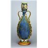 A Royal Doulton stoneware twin-handled oviform vase, by Mark V. Marshall, decorated with two broad p