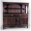A Morris & Co. dark-coloured walnut sideboard c.1890, designed by Philip Webb, the superstructure ha
