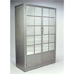 An Art Deco Rowley Gallery silvered and mirrored wardrobe, the rectangular form with plain top, the.