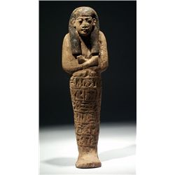 A Large Egyptian New Kingdom Wood Shabti for Aset - Rare!