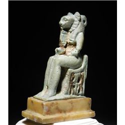 An Egyptian Faience Amulet of Sekhmet