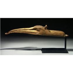 An Egyptian Gilded Head of an Ibis