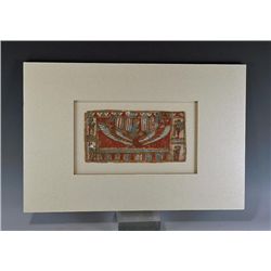 An Egyptian Cartonnnage Panel - Winged Isis / Sons of Horus