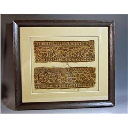 A Framed Pair Egyptian Coptic Textiles