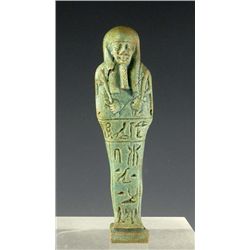An Egyptian 26th Dynasty Faience Ushabti.
