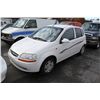 Image 1 : 2004 WHITE CHEVROLET AVEO 5 4DR HB GAS 1.6L
