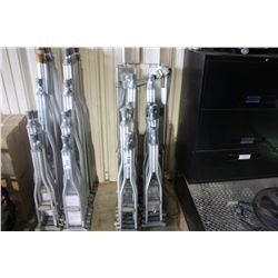 LOT OF CRUTCHES & BACK BOARD