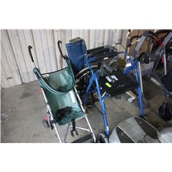 BLUE WALKER , WHEELCHAIR & BABY STROLLER
