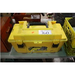 YELLOW TOOL BOX AND CONTENTS