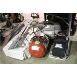 MASKING MACHINE, 2 AIR COMPRESSORS, STORAGE TANK