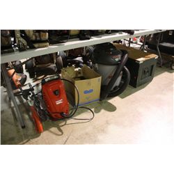 PRESSURE WASHER, WEEDEATER, VACUUM, GREEN STORAGE