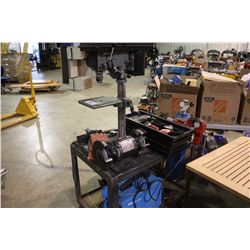 PORTABLE WORK TABLE WITH GRINDER, DRILL PRESS,