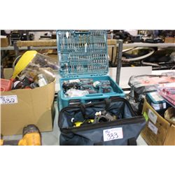 BOSCH BAG WITH CONTENTS& 2 MAKITA CORDLESS