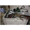 Image 1 : BIN OF ASSORTED OUTDOOR TOOLS