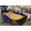 Image 1 : CHERRY BOARDROOM TABLE, 8 CHAIRS, A DESK & FILE