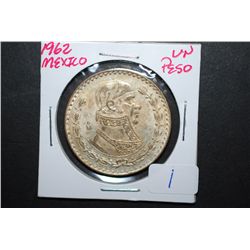 1962 Mexico Un Peso Foreign Coin; EST. $5-10
