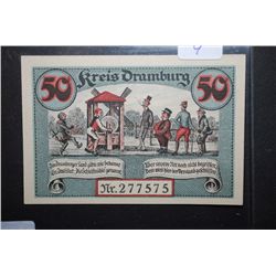 1920 German 50 Pfennig Foreign Bank Note; EST. $5-10