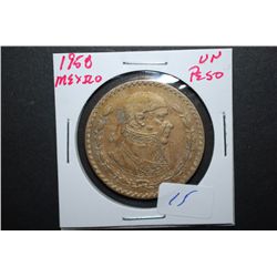 1958 Mexico Un Peso Foreign Coin; EST. $5-10