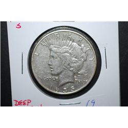 1935-S US Peace $1; Deep Scratch Rev.; EST. $35-45
