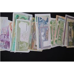 Foreign Bank Notes; Various Dates, Conditions & Denominations; Lot of 50; EST. $75-150
