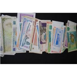 Foreign Bank Notes; Various Dates, Conditions & Denominations; Lot of 50; EST. $75-150