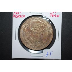 1957 Mexico Un Peso Foreign Coin; EST. $5-10