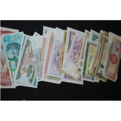 Foreign Bank Notes; Various Dates, Conditions & Denominations; Lot of 50; EST. $75-150