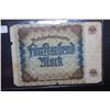 Image 2 : 1922 German 5000 Funftaufend Mark Foreign Bank Note; EST. $5-10