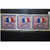 Image 2 : 1944 France 2 Francs Military Currency; Lot of 3; EST. $5-10