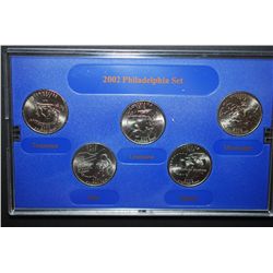 2002-P US Mint State Quarter Proof Set In Display Case With COA Included; BU; EST. $5-10