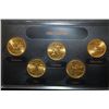 Image 1 : 2002-D US Mint State Quarter Proof Set In Display Case With COA Included; Layered 24K Gold; BU; EST.