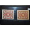 Image 2 : 1944 German 1 Eine Mark Military Currency & 1944 German 5 Funf Mark Military Currency; Lot of 2 Note