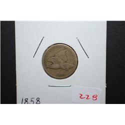 1858 US Flying Eagle One Cent; EST. $20-25