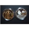 Image 1 : 1988 Young Astronauts "America In Space" Medal Program Two-Piece Proof Commemorative Set In Velvet B
