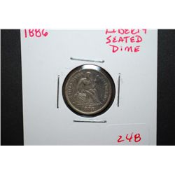 1886 US Seated Liberty One Dime; EST. $30-40