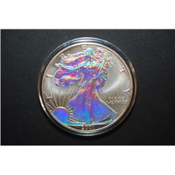 2001 US Silver American Eagle $1 Hologram In Display Box With COA Included; 1 Oz. Fine Silver; EST. 