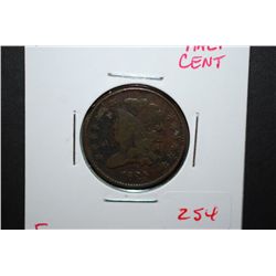 1825 US Liberty Half Cent; F; EST. $50-60