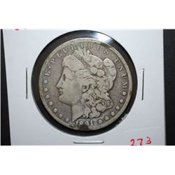 1891-CC US Silver Morgan $1; EST. $60-80