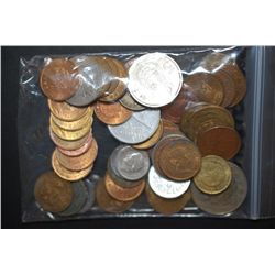 World Coins & Tokens; Various Dates, Conditions & Denominations; Lot of 50; EST. $10-20