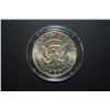 Image 2 : 1967 US Kennedy Half Dollar Gold Toned & Colorized On Front In Display Box; EST. $15-20