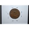 Image 2 : 1939-F German 2 Reichspfennig Foreign Coin With Flying Eagle Holding Swatstika; UNC; EST. $10-15