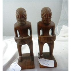 Pair of Marquesas Wood Figures