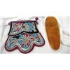 Image 2 : Iroquois Double face bag 7 x 7 inches with documentation and beaded moose hide wall pocket