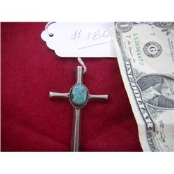 Turquoise and Sterling Cross