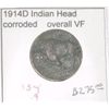 Image 2 : 1914-D BUFFALO NICKEL RED BOOK VALUE IS $275.00 *EXTREMELY RARE KEY DATE VERY FINE GRADE* CORRODED!!
