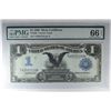 Image 1 : 1899 date above  $1 silver certificate  PMG66