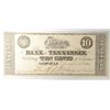 Image 1 : 1861 10 cent Bank of Tennessee bearer note CU  RARE  CHCU   est $175-$200